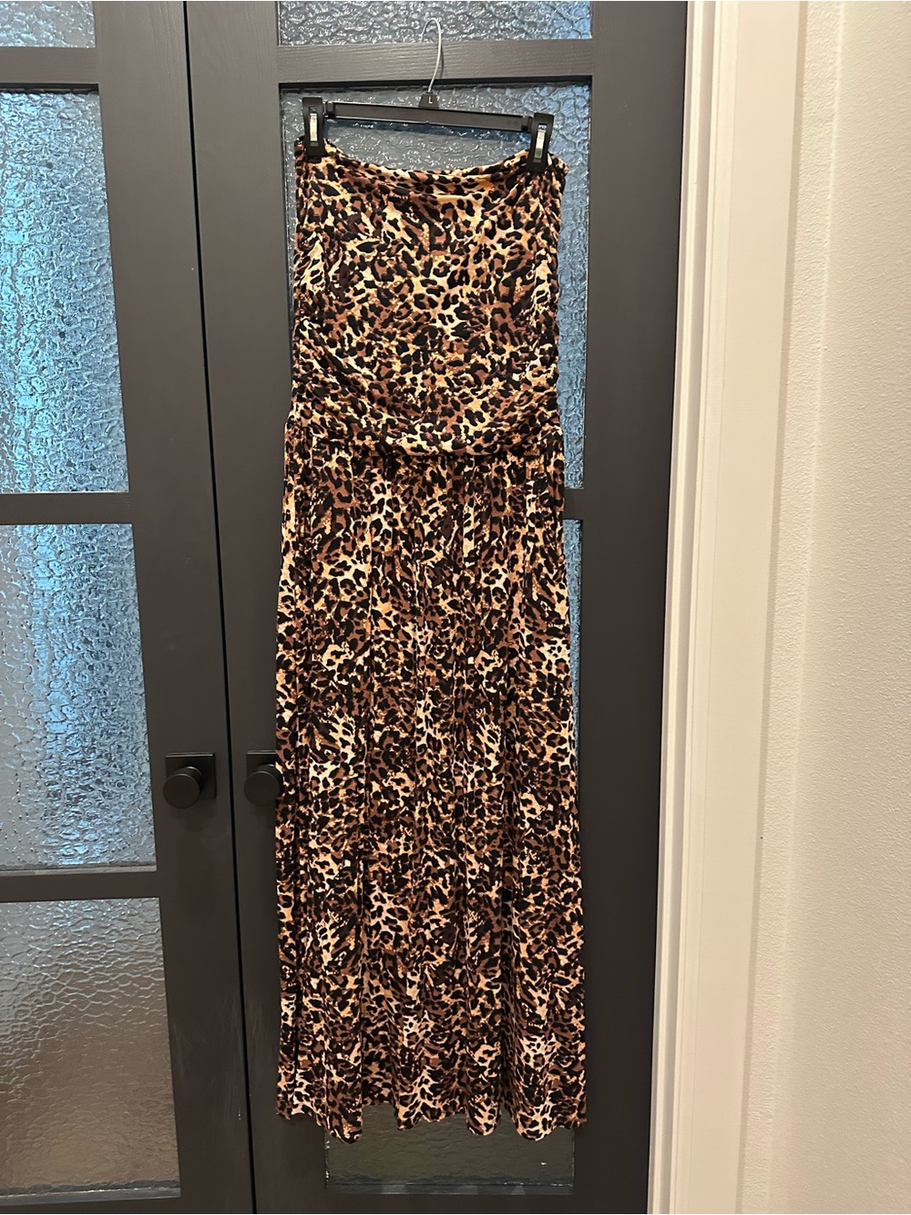 LASCANA for VENUS Leopard Print Strapless Maxi Dress Size Medium